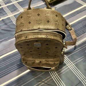 MCM Olive Green Backpack
